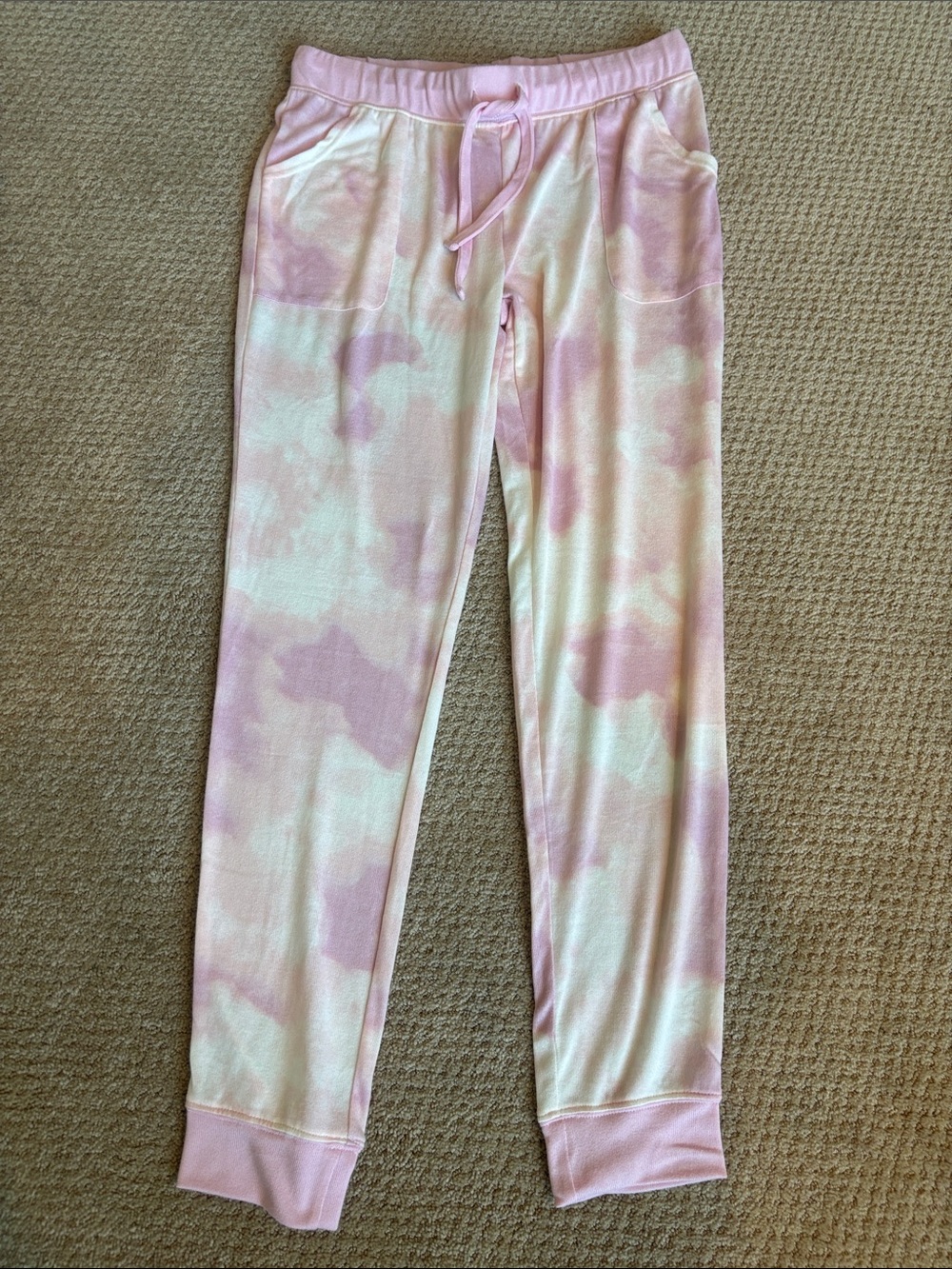 Bliss Pink & Cream Tie-Dye Lounge Pajama Pants